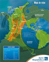 Aerorepublica Route Map